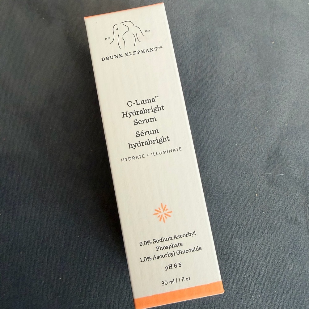 Drunk Elephant C-Luma Hydrabright Serum - White and Orange